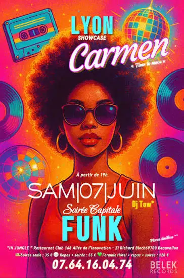 Affiche authentique : Soirée 100 % Funk, 7 juin 2025