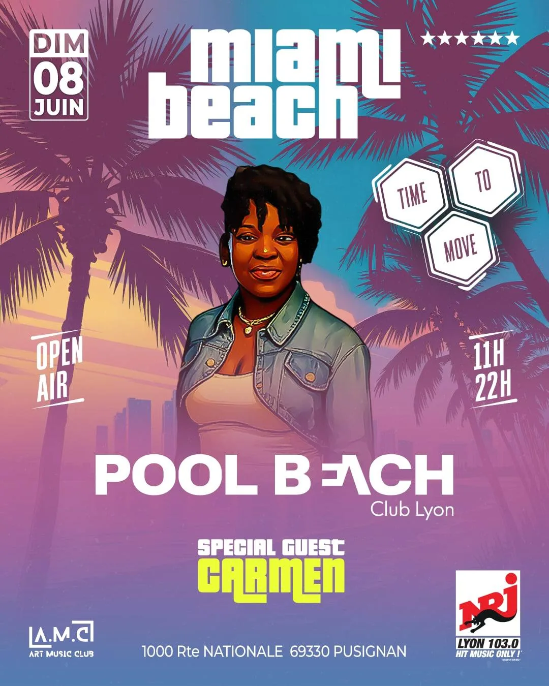 Affiche authentique : Open Air au Pool Beach Club, 8 juin 2025